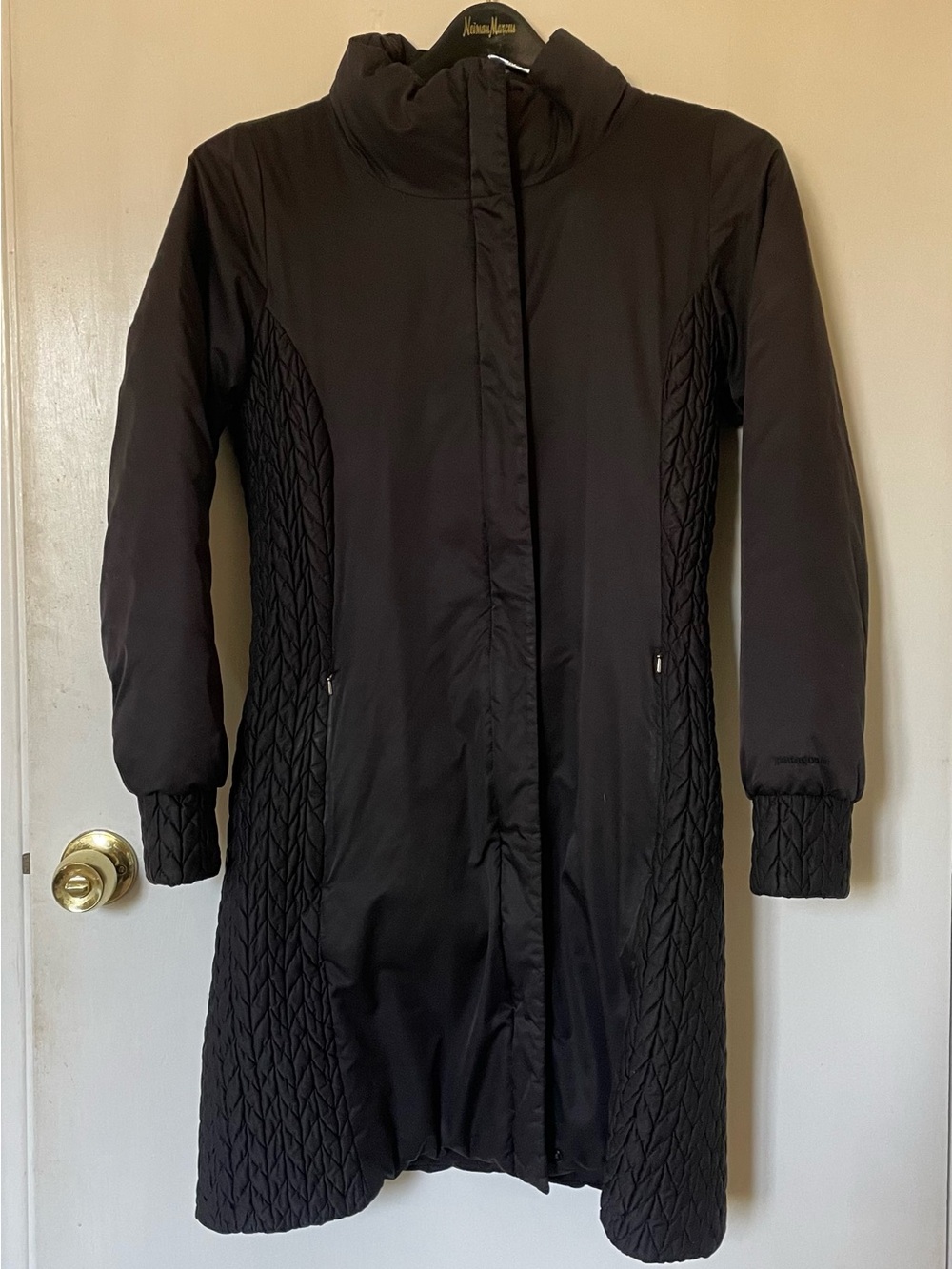 Women’s Patagonia Black Long Quilted Down Jacket